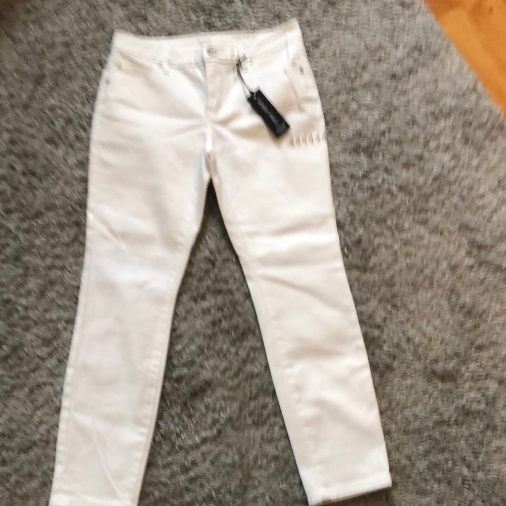 White ankle pants